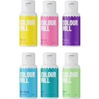 COLOUR MILL Backdekoration COLOUR MILL Öl Lebensmittelfarben Sets, 20 ml, (Set, 6 x 20 ml)