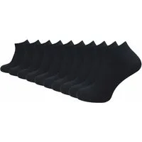 GAWILO Sneakersocken aus 100% Baumwolle für Damen (10-Paar) ohne drückende Naht über den Zehen - atmungsaktiv - absolut blickdicht