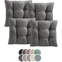 XDREAM Stuhlkissen Sitzkissen Set (2er & 4er) für Stühle und Bänke, robuste Polsterauflage für indoor und outdoor, 38x38x6 cm