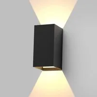 Nettlife Wandleuchte Innen & Aussen LED Wandlampe Schwarz 3000K Metal 1ER 2ER, LED fest integriert, Warmweiß, Schlafzimmer Wohnzimmer Flure 5w