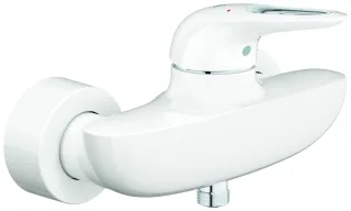 GROHE Einhand-Brausebatterie Eurostyle 33590 Wandmontage moon white/chrom, 33590LS3 33590LS3