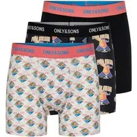 ONLY & SONS Trunk ONSFITZ AOP WB BOLD BOXER 3PACK NOOS (Packung, 3-St) Baumwollmischung, eng anliegend