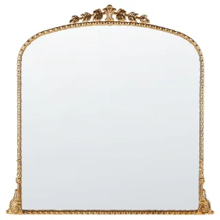 Beliani Wandspiegel, Gold, Metall, Quadratisch, 71x71x3 cm, Spiegel, Wandspiegel