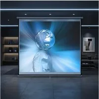 Melko Leinwand Rolloleinwand Heimkino Beamerleinwand für HDTV 152x152CM Projektor, HDTV tauglich