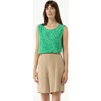 comma Blusentop Bluse Ärmellose Bluse mit All-over-Print