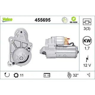 Valeo Anlasser 1,7 kW 455695