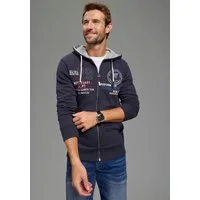 KangaROOS Kapuzensweatjacke mit Kapuze und Kordelzug, aus angerauter Sweatware, schmale Passform