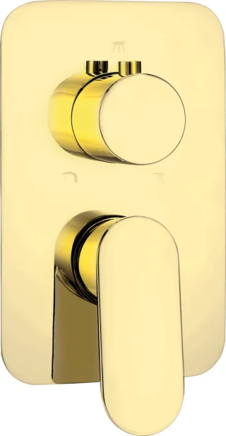 Neuesbad Serie 100 Unterputzarmatur mit 3-Wege-Umsteller, Oberfläche: gold  NB1DEBXY_ZGAM1
