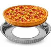 immer Quicheform Edelstahl Backform für Quiche,Tarte & Tortenböden, mit Hebeboden, (2-tlg)