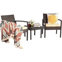 HTI-Living Balkonset Balkonmöbel Santadi, (Set, 3-tlg., 1 Tisch 2 Stühle), Terrassenmöbel Sitzgruppe