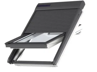 VELUX Solar Sparpaket SunProtectSolar" - Dachfenster Kunststoff mit Eindeckrahmen und Solar Rollladen SSL- Komplett-Set"