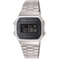 CASIO VINTAGE Chronograph A168WEM-1EF, Quarzuhr, Armbanduhr, Damenuhr,Herrenuhr, Digitaluhr, Edelstahlarmband