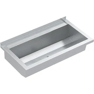 KWC Aquarotter Waschrinne, PLANOX, Edelstahl, W.-Mont., 800x210x442 mm, m. Arm-bank, 2030043785 2030043785