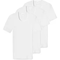 Schiesser Unterhemd 3er Pack Original Classics Doppelripp (Spar-Set, 3-St) Unterhemd / Shirt Kurzarm - Baumwolle - Atmungsaktiv