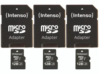 INTENSO MicroSD-Card Performance Line, 3424491, 128 GB 3er Pack