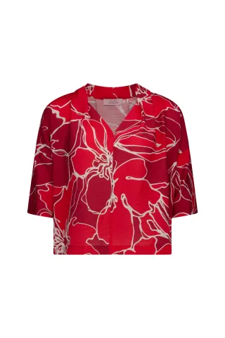 Studio Anneloes - Eve flower top ruby red/coral red - Gr. - M
