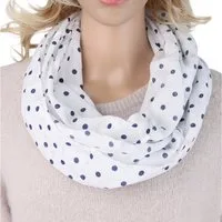 MIRROSI Loop Damen Schal mit Paisley Punkte Weich aus 100% Baumwolle Schlauchschal, (ca. 160x44cm Zweimal um den Hals wickelbar), Damen Halstuch Stola ideal für Frühling,Sommer, Herbst