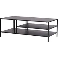 en.casa Couchtisch, Wohnzimmertisch »Kumlinge« Metall 40 x 110 x 55 cm Schwarz