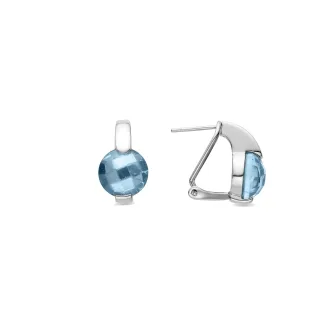 Luxenter Ohrringe aus 925er Sterlingsilber mit Aquamarin-Zirkonia, rhodiniert – Laram