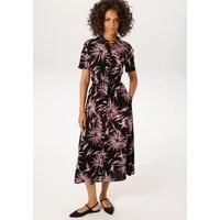 Aniston CASUAL Sommerkleid mit grafischen Blumendruck - jedes Teil ein Unikat