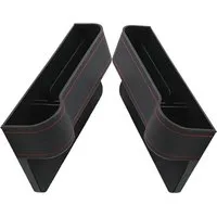 Bolwins Aufbewahrungsbox A12D Autositz Lücke AufbewahrungBox Tasche Handy Organizer Kunstleder (Set, 2 St., 1x Set Aufbewahrungstasche für Autositz(Linke Seite und Rechte Seite), Zusätzlicher Stauraum, hochwertiges PU-Leder, einfache Montage