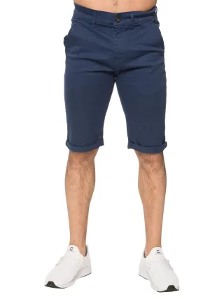 Enzo | Herren Slim Fit Stretch Chino Shorts - Blau