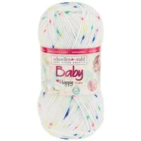 Schoeller + Stahl Baby Happy Color Häkelwolle, 185 m, wunderbar weiches, pflegeleichtes Garn mit fröhlichen Farbakzenten