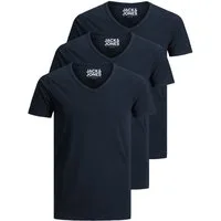 Jack & Jones T-Shirt Basic V-Neck (3-tlg., 3er Pack) etwas länger geschnitten, nicht zu kurz