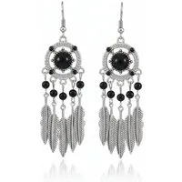 The Beauty House Ohrring-Set Boho Vintage Ohrringe Damen – Ethno Ohrhänger mit Edelstein Schmuck