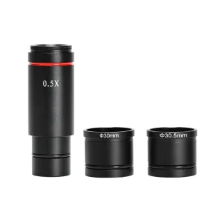 3Pcs HAYEAR 0.5X C Mount Microscope Adapter 30.5mm 30mm Electronic Eyepiece Reduction Lens 0.5X Microscope Relay Lens fo