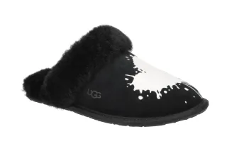 UGG 1129294 BLK SCUFFETTE II VALENTINE Damen Pantoletten schwarz Nubuck Warmf...