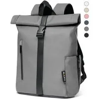 NULSTA Rucksack Rolltop Rucksack Wasserdicht Damen & Herren Daypack Freizeitrucksack, 30*15*40cm,Cityrucksack,Tourenrucksack,Schulrucksack
