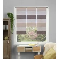 HOME WOHNIDEEN Scheibengardine GABI (3 St), Stangendurchzug, blickdicht, 3-tlg. Querstreifen Fensterset GABI