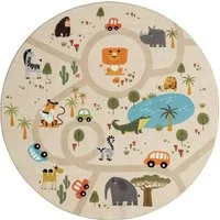 the carpet Teppich Happy Life, rund, Höhe: 4 mm, Life Kinderzimmer Teppich Spielteppich pflegeleicht