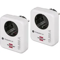 Brennenstuhl Steckdose Überspannungsschutz-Adapter 2er-Set 1506980, Steckdosen