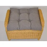 Rattani Sesselauflage Polster Kissen für Rattan Ohrensessel Rattansessel, dunkel grau