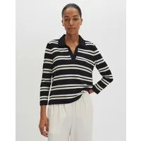 someday Poloshirt KIONA Regular mit sportiven Rugbystreifen gerader Schnitt, elastischer Stoff