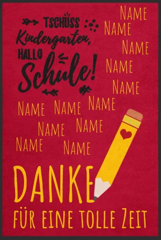 Kindergarten Abschiedsfussmatte 6038 | Größe: 60 cm x 80 cm