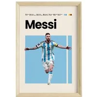 JUSTGOODMOOD Poster Premium ® Lionel Messi Argentinien · Fußball · ohne Rahmen
