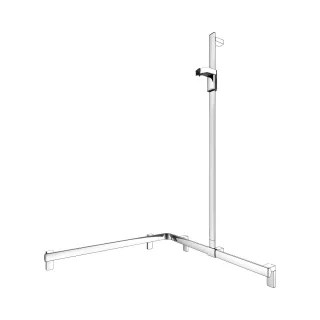 KEUCO AXESS Eck-Duschhandlauf 90° mit Brausestange, Metall, B: 85 H: 130,1 T: 85 cm, 35015010101 35015010101