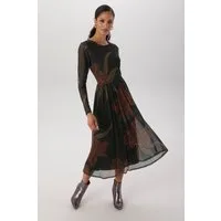 Aniston SELECTED Midikleid in Mesh-Qualität und Gummizug in der Taille - NEUE KOLLEKTION
