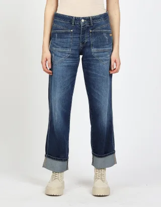 GANG Damen Jeans 94ROBERTA - loose fit Jeans true used midblue