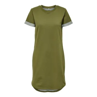 Only - Mini Shirt Dress für Damen, Rundhalsausschnitt (Martini Olive)