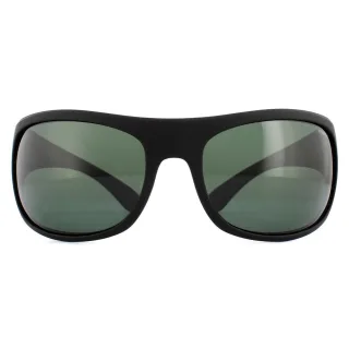 Polaroid Sport Wrap Unisex Schwarz Grün Polarisierte Sonnenbrille