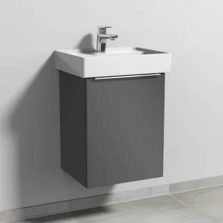 Sanipa 3way Waschtischunterbau zu Villeroy & Boch Collaro Waschtisch mit 1 Tür, Anthrazit-Glanz UF83179