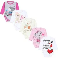 TupTam Langarmbody TupTam Unisex Baby Langarm-Body mit Aufdruck 5er Set