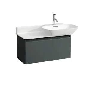 LAUFEN Waschtischunterschrank BASE 339x317x515 1 Schubl Griff schwarz f.WT H813301/2verkehrsgrau, H4 H4030031102661