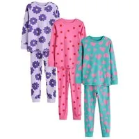Next Pyjama Schlafanzüge mit floralem Muster, 3er-Pack (6 tlg)
