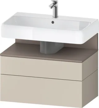 Duravit Qatego Waschtischunterbau wandhängend Taupe Supermatt 790x470x590 mm - QA4394043830010 QA4394043830010