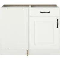 wiho Küchen Eckunterschrank Erla 100 cm breit, Kassettenfront, Planungsmaß 110 cm, ohne Arbeitsplatte